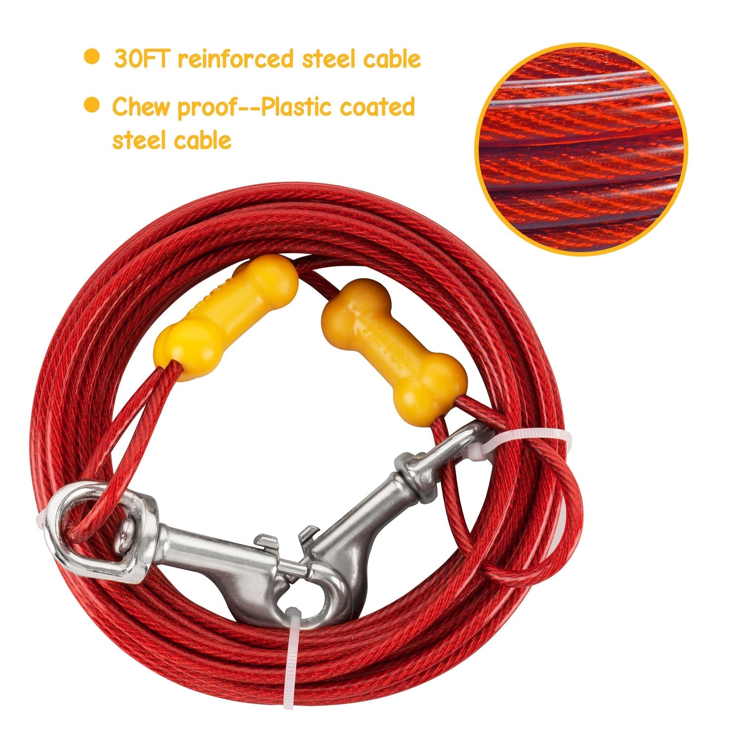 Tie-Out Cable & Spiral Stake Set