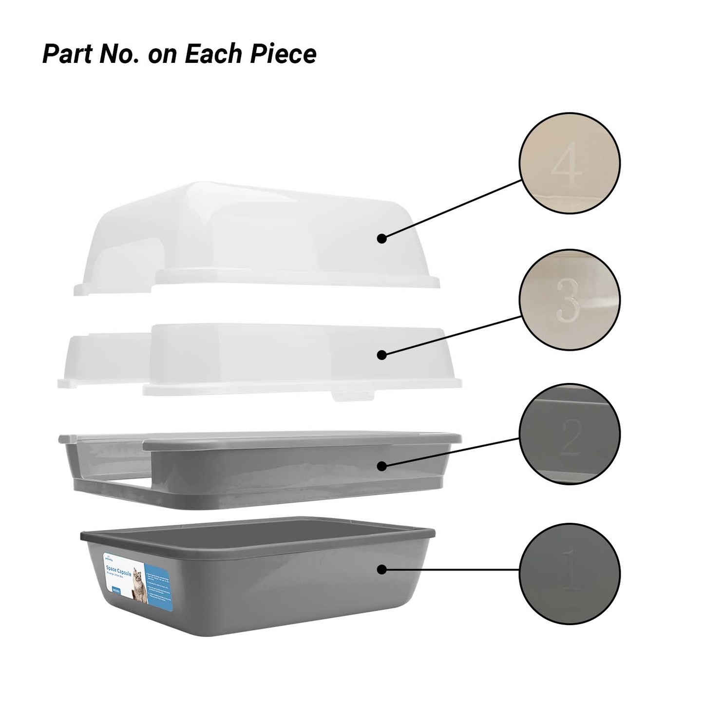 Space Capsule Cat Litter Box