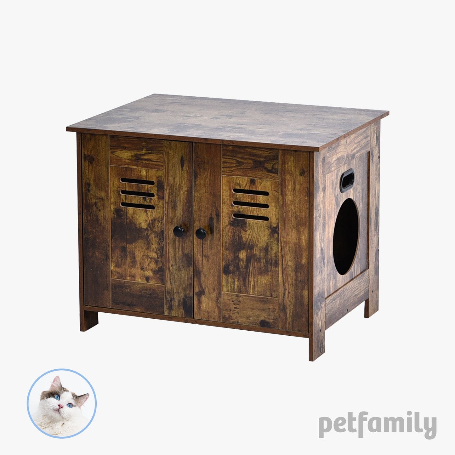 Cat Litter Box Enclosure Brown