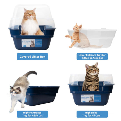 Space Capsule Cat Litter Box