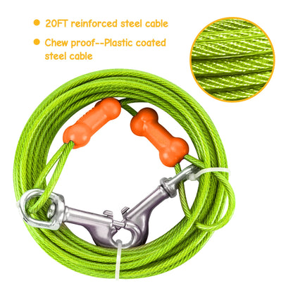 Tie-Out Cable & Spiral Stake Set