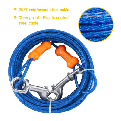 Tie-Out Cable & Spiral Stake Set