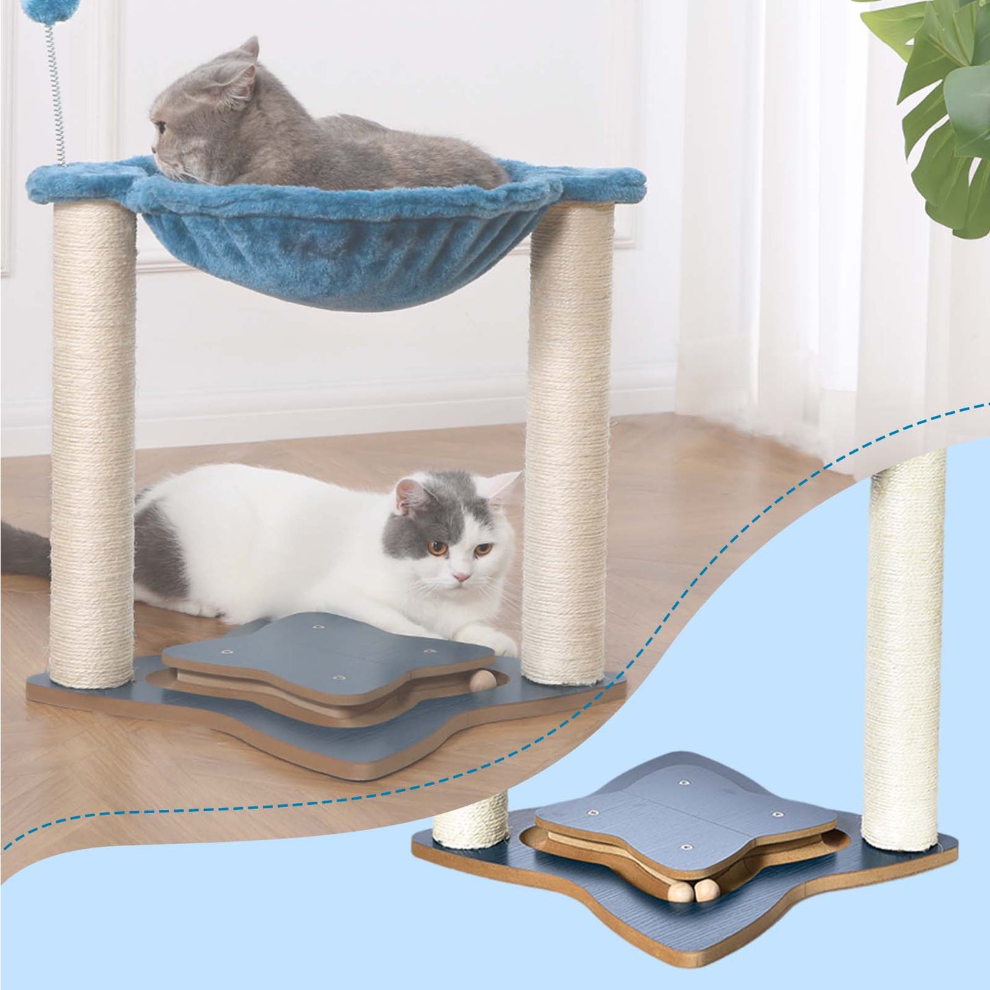 Cat Scratching Post with Hammock