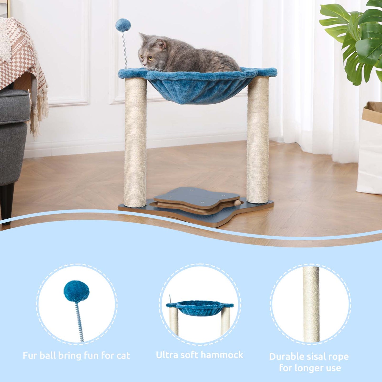 Cat Scratching Post with Hammock