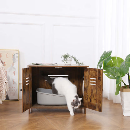 Cat Litter Box Enclosure Brown