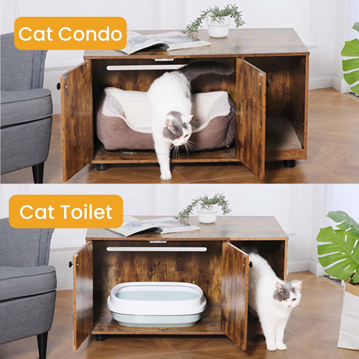 Cat Litter Box Enclosure Large